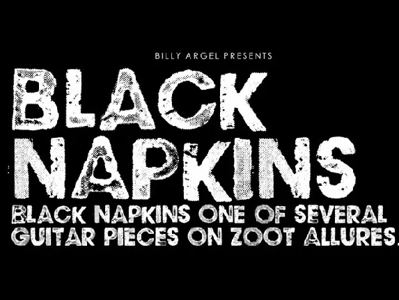 BLACK NAPKINS font