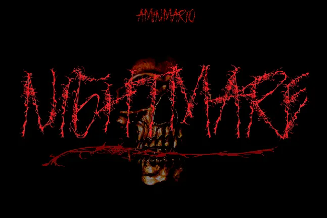 NIGHTMARE BRUSH font