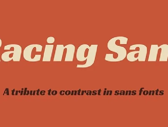 Racing Sans font