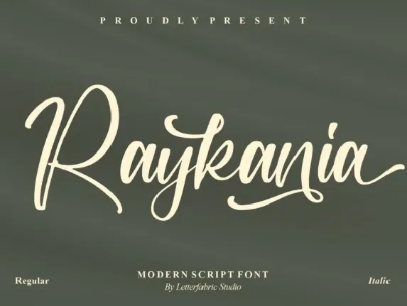 Raykania – Modern Script font