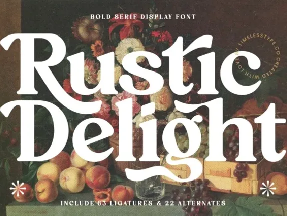 Rustic Delight Serif font