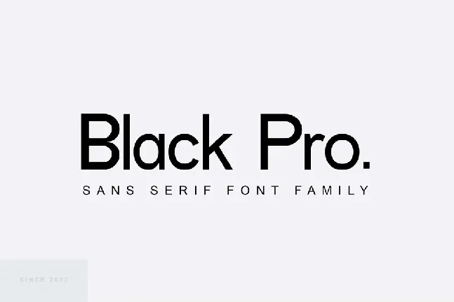 Black Pro font