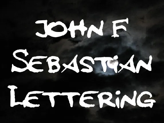 john F Sebastian Lettering font