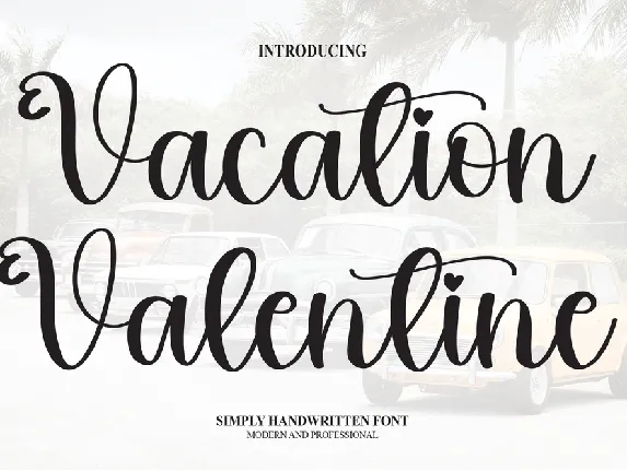 Vacation Valentine font