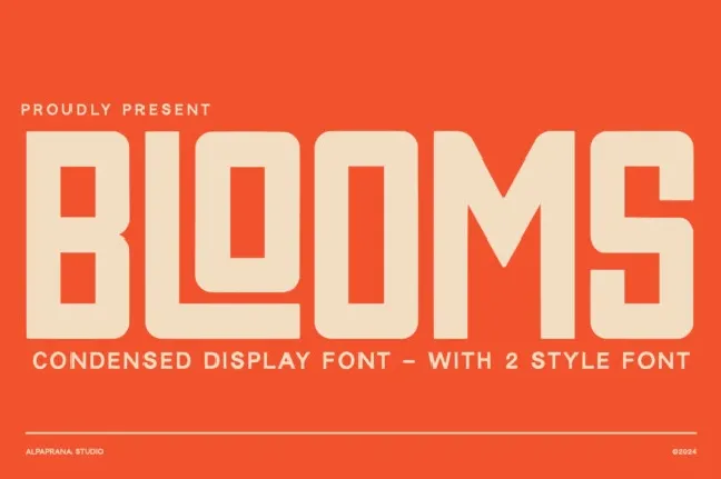 Blooms – Display font