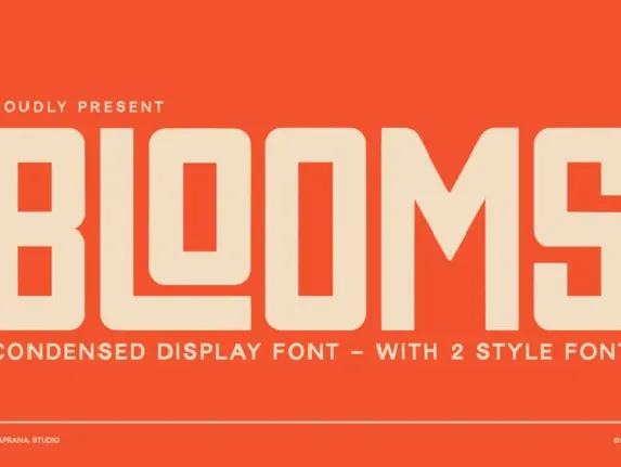 Blooms – Display font