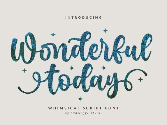 Wonderful Today font