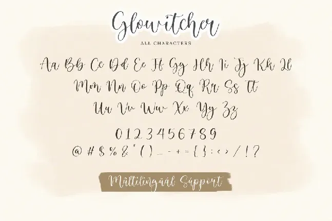 Glowitcher font