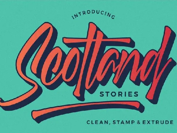 Scotland Stories Script font