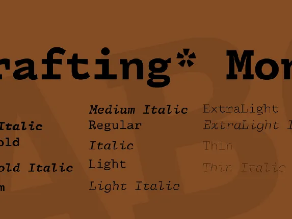 Drafting* Mono font