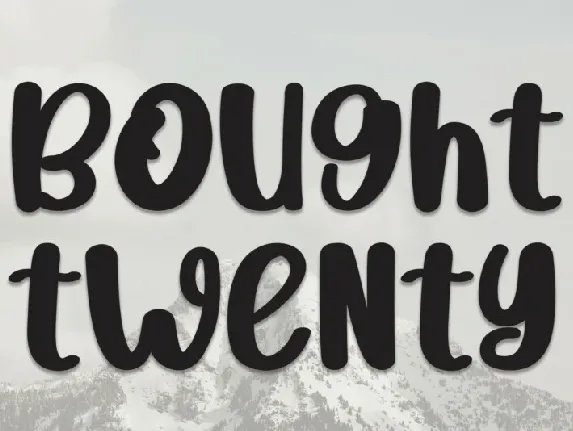 Bought Twenty font