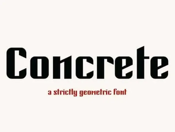 Concrete Display font