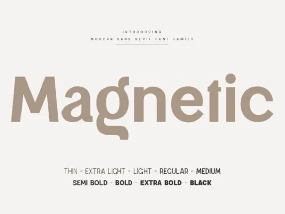 Magnetic Typeface font