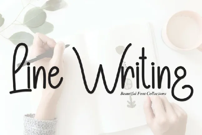 Line Writing Handwritten font