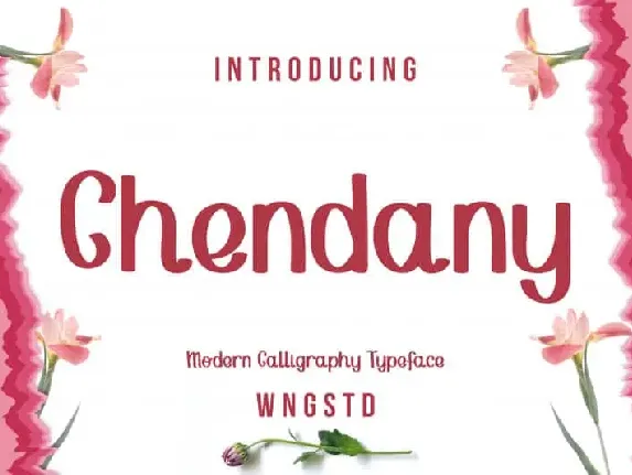 Chendany – Modern Script typeface font