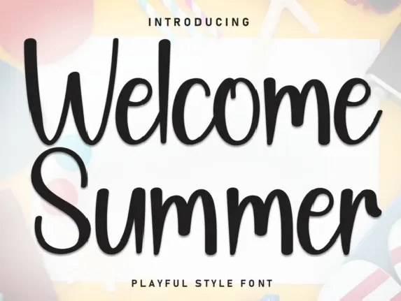 Welcome Summer Display font