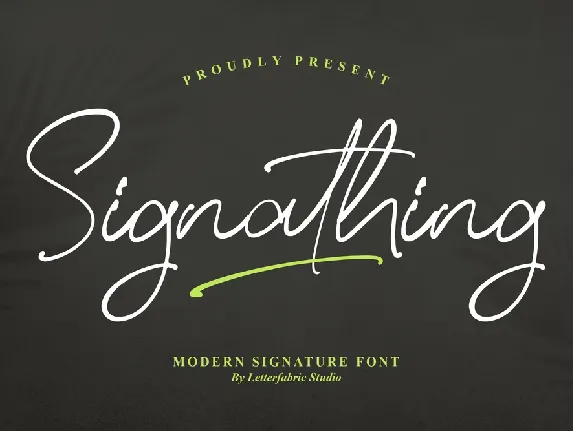 Signathing font