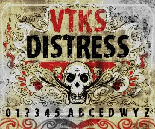 vtks distress font