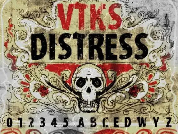 vtks distress font