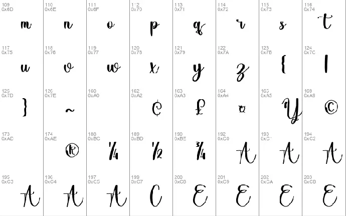 Lasting font