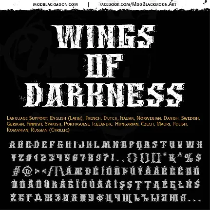 Wings Of Darkness font