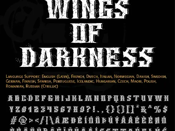 Wings Of Darkness font