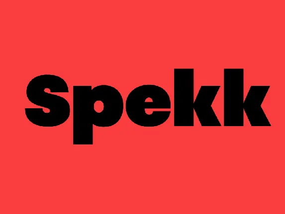 PF Spekk Family font