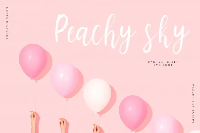 Peachy Sky SVG Script font