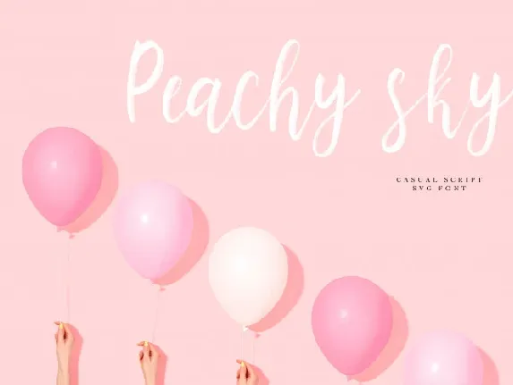 Peachy Sky SVG Script font