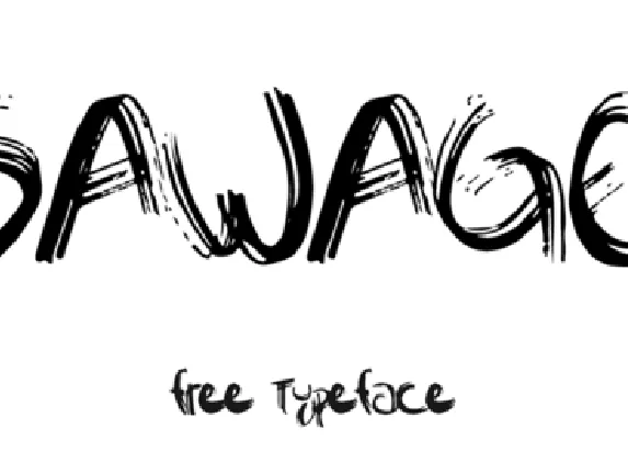 Sawage Brush font