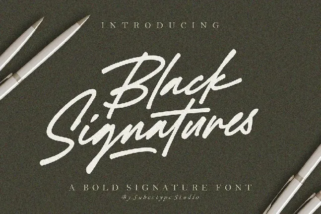 Black Signature font