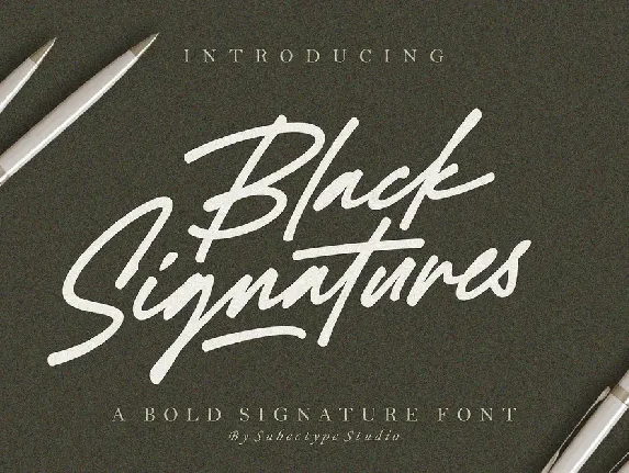 Black Signature font