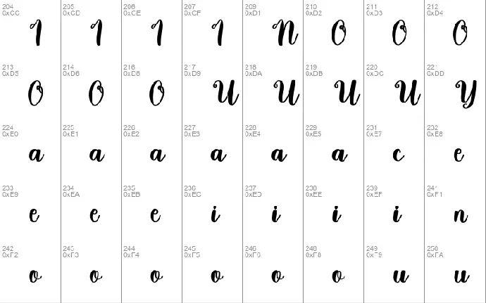 Bride font