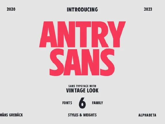 Antry Sans font