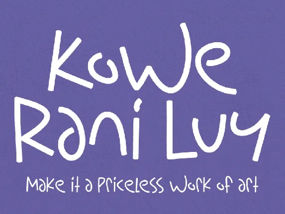 Kowe Rani Luy font