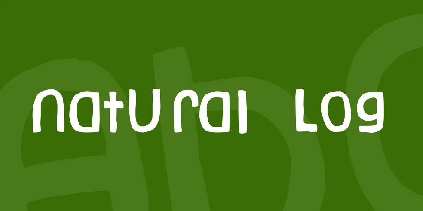 Natural Log font