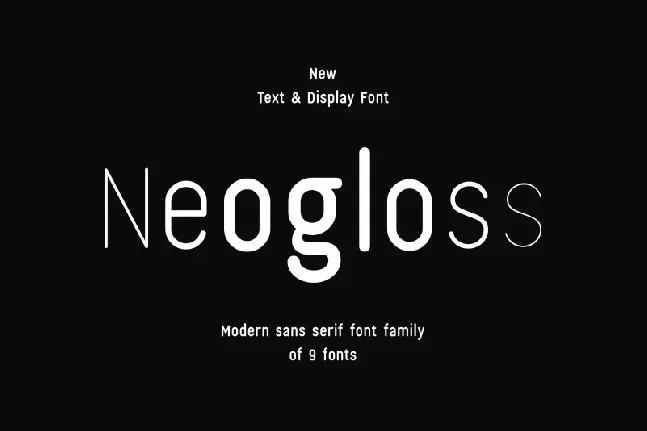 Neogloss Family font