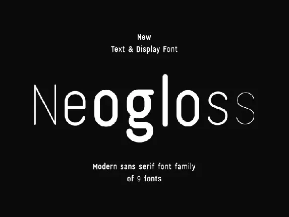 Neogloss Family font