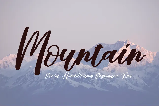 Mountain Typeface font