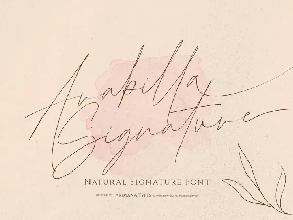 Arabilla Signature font