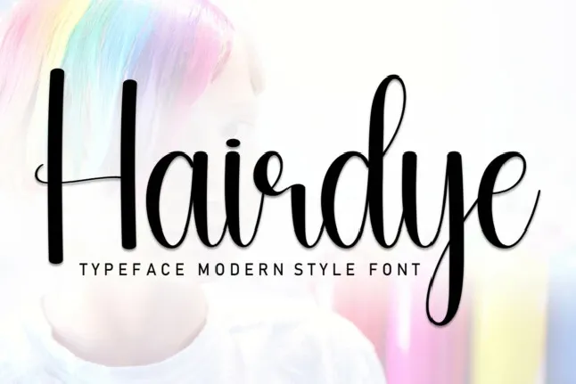 Hairdye Script font