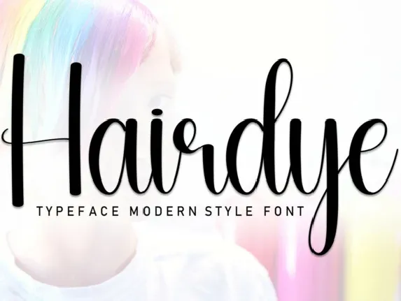 Hairdye Script font