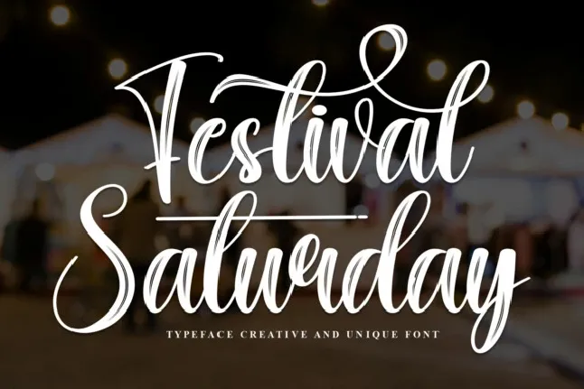 Festival Saturday Brush font