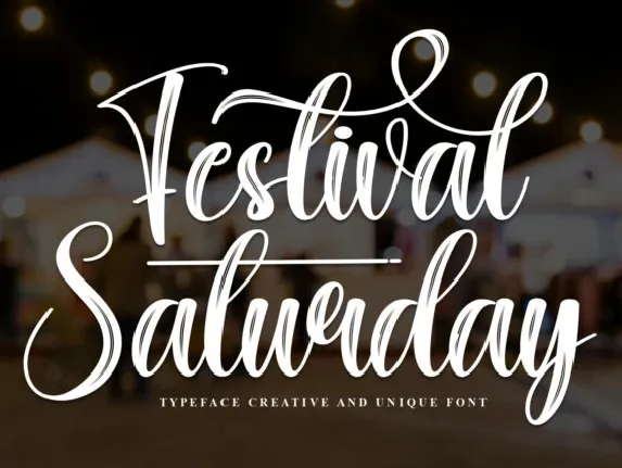 Festival Saturday Brush font