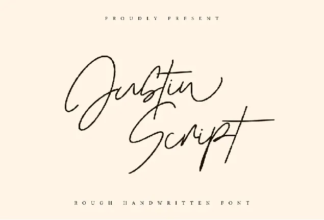 Justin script Personal use font