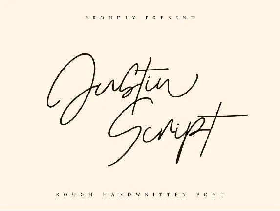 Justin script Personal use font