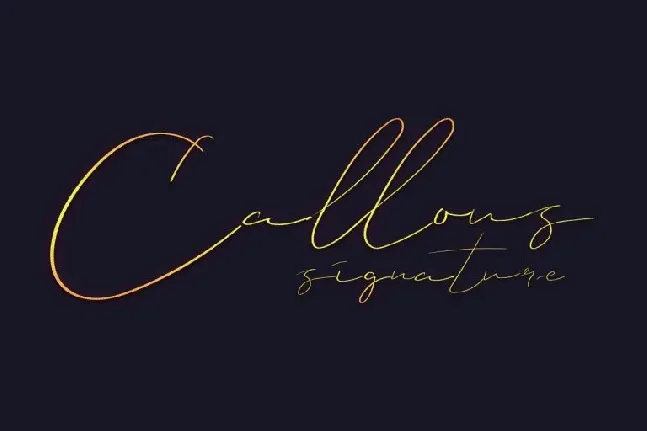 Callous Signature font