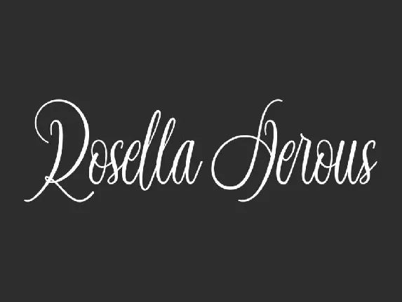 Rosella Aerous Demo font