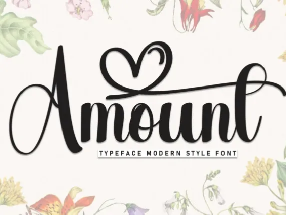 Amount Script font