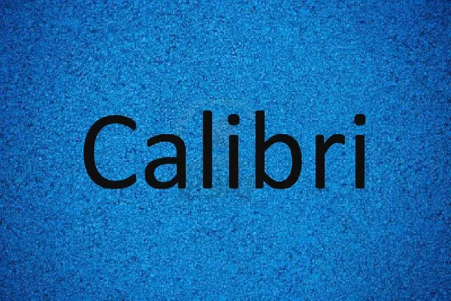 Calibri font